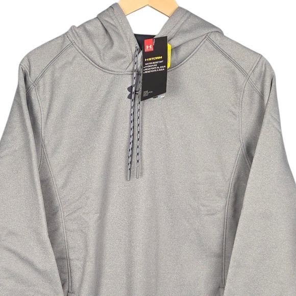 Under Armour Other - Under Armour Storm Coldgear Hoodie Mens Small Gray Pullover Fleece Loose Fit New